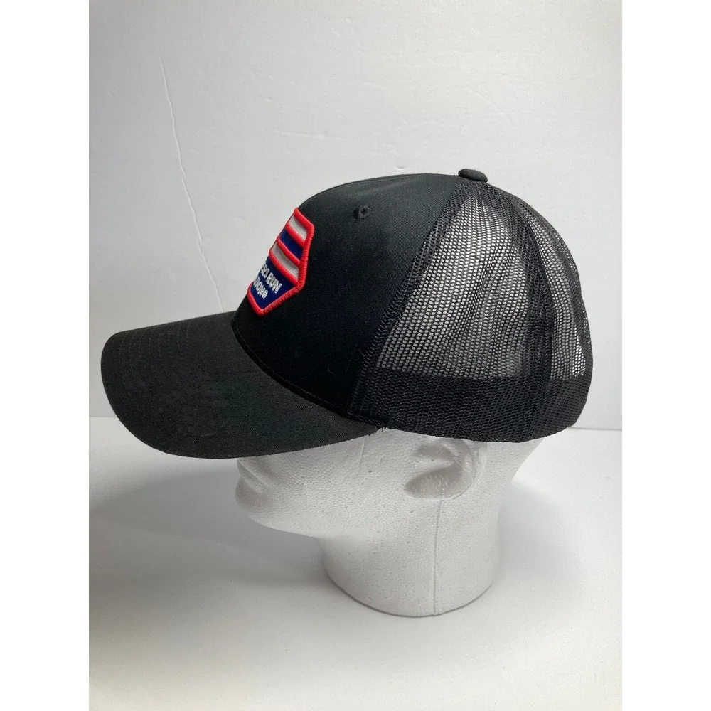 Truckers Run the Nation Adult Cap Hat‎ Black Patch Mesh Snapback Adjustable